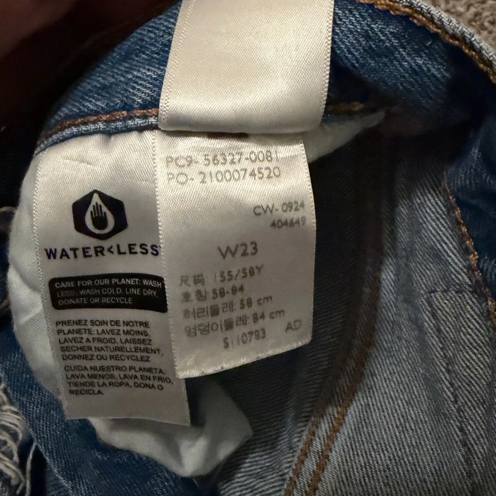 Levi's Blue Distressed Jean Shorts - Picture 5 of 5